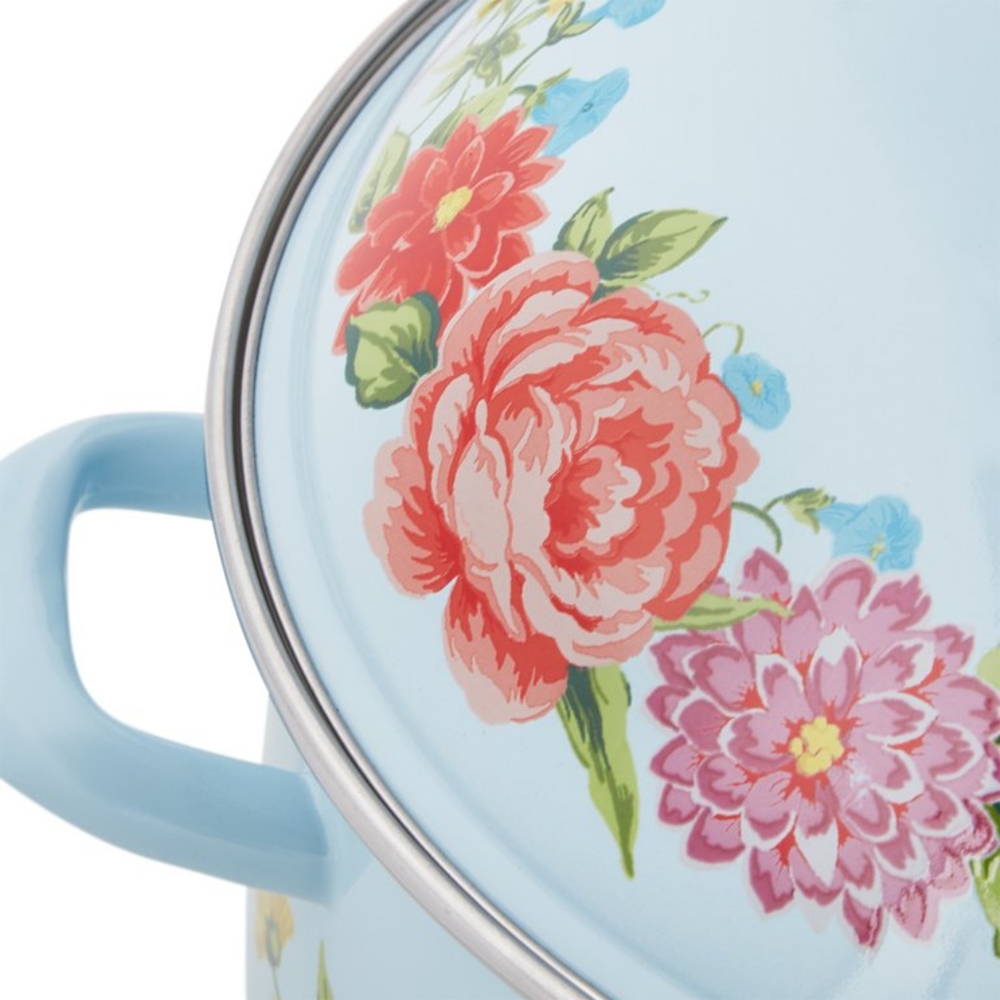 🌺 New Pioneer Woman Sweet Rose 6.4-Quart Enamel on Steel Dutch Oven with Lid - Picture 5 of 9